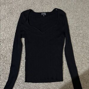Ribbed Black Long Sleeve top/sweater